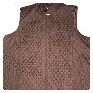 Brown zipper vest
